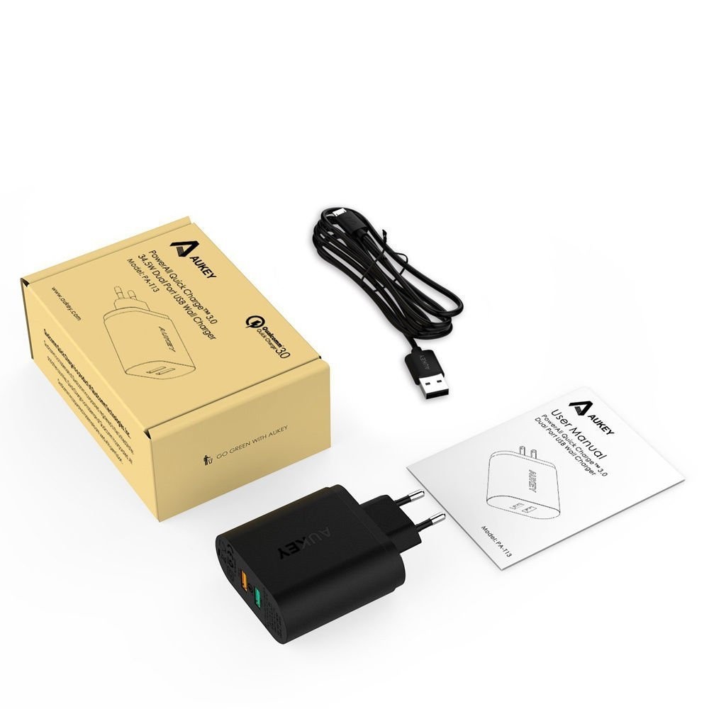 Nabíječka AUKEY Quick Charge 3.0 Dual Port Wall PAT13 CELTEC